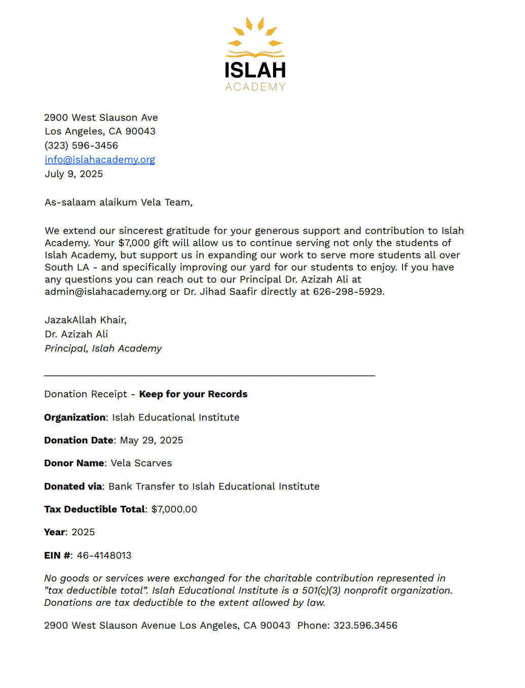 Solidarity Receipt Image