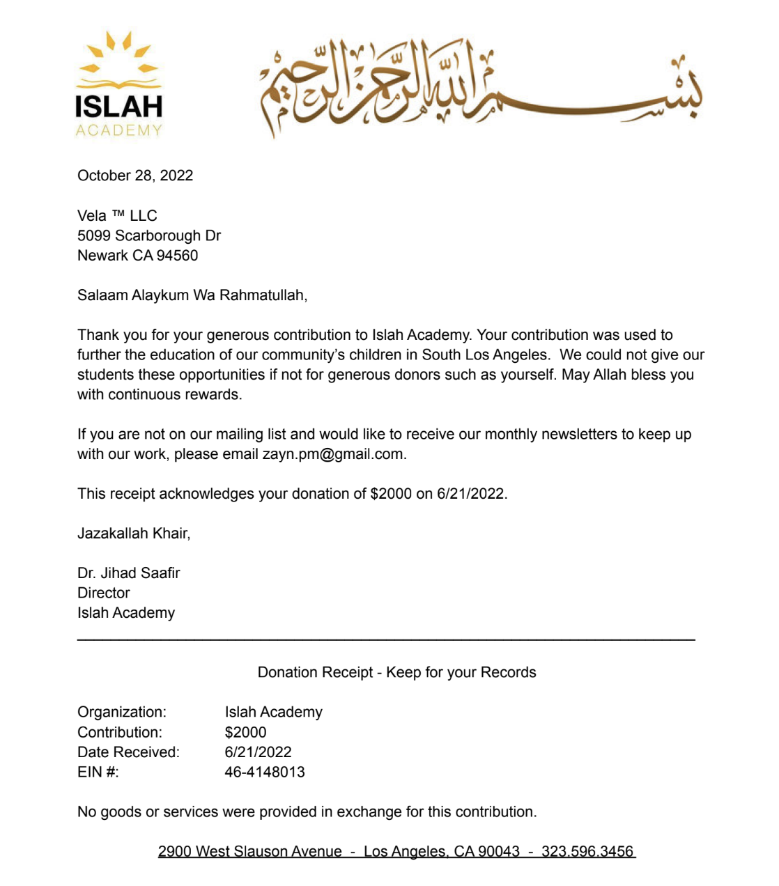Solidarity Receipt Image