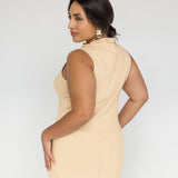 Mock Neck Tank Sand