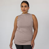 Mock Neck Tank Taupe