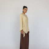 Tie Front Top Yellow