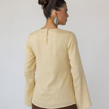 Tie Front Top Yellow