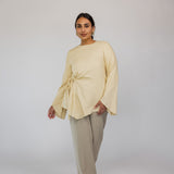 Tie Front Top Yellow