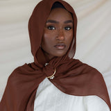 Canyon Brown Crepe Chiffon