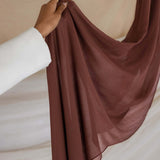 Canyon Brown Crepe Chiffon