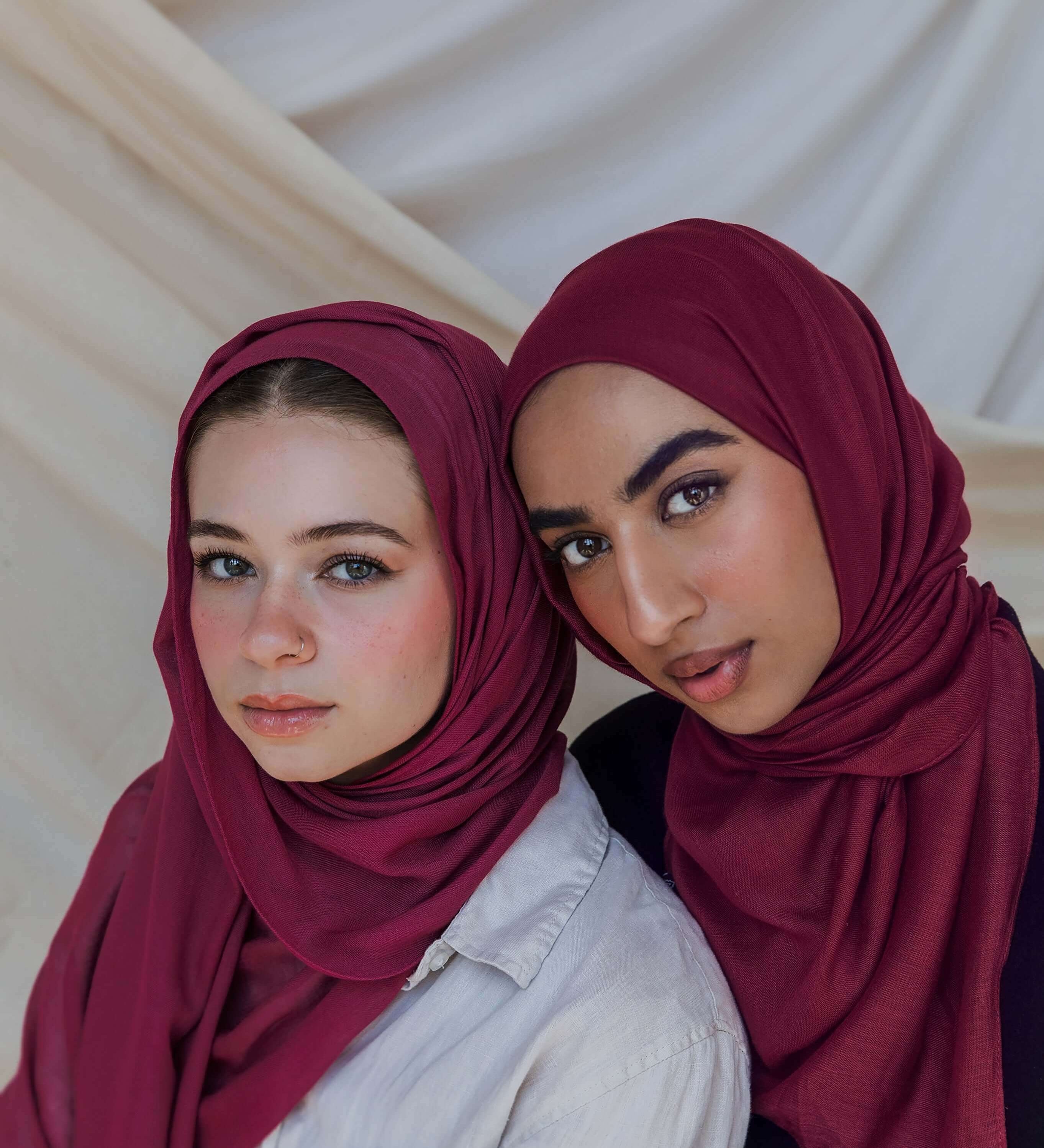 women wearing scarves