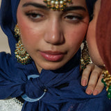 Radiant Navy Silk Chiffon
