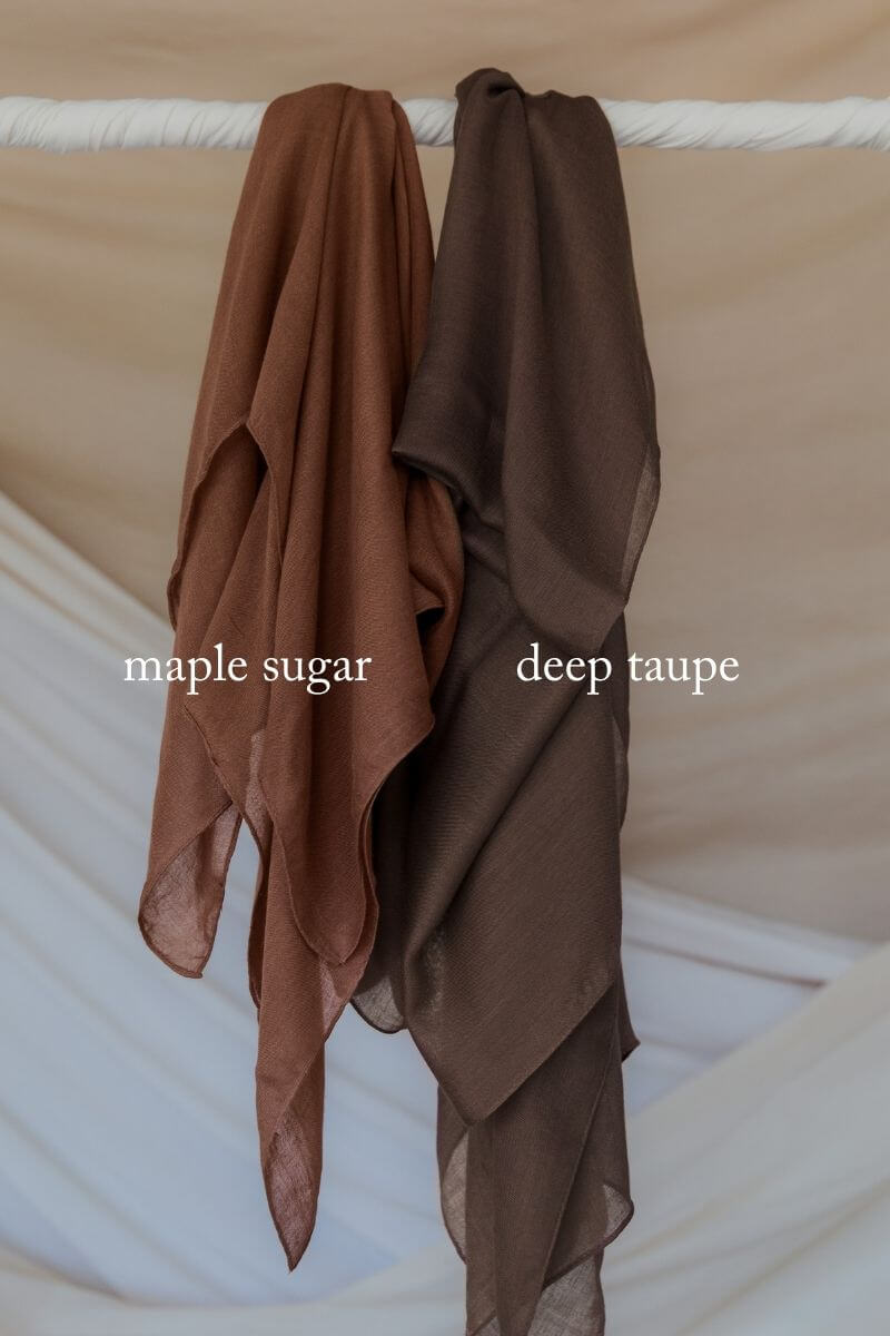 eco-friendly bamboo hijab with a smooth finish and earthy undertone