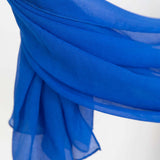 Sapphire Blue Silk Chiffon