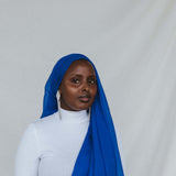 Sapphire Blue Silk Chiffon