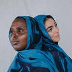 Swirl-print hijab made in light-as-air modal for effortless styling