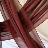 Sunset Mahogany Silk Chiffon