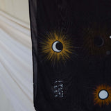 Hijab with moon phases print, capturing the spirit of Qiyam nights and spiritual reflection