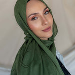 Hijab adorned with moon and star accents, crafted from airy woven modal.