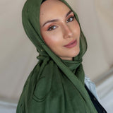 Hijab adorned with moon and star accents, crafted from airy woven modal.