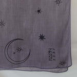 Soft modal hijab with delicate star and moon detailing, perfect for special occasions
