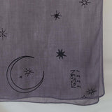 Soft modal hijab with delicate star and moon detailing, perfect for special occasions