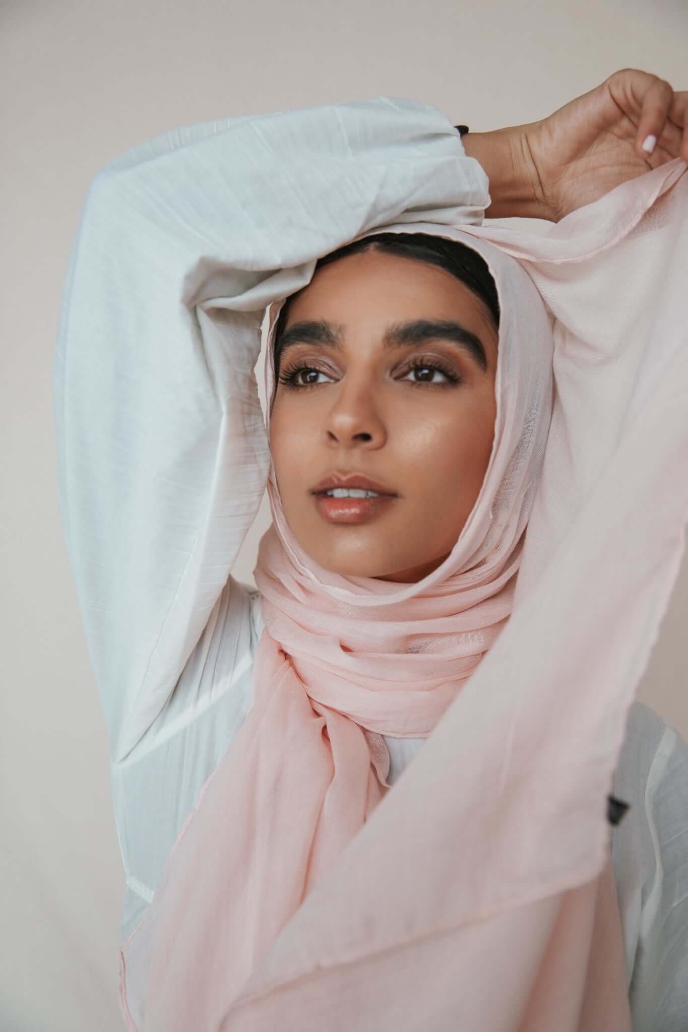 Barely Pink Modal Fabric - VELA Blush Modal & VELA Double Hijab â Vela