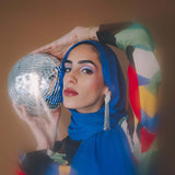 Sapphire Blue Silk Chiffon
