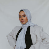 Brilliant Silver Silk Chiffon