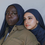 VELA modal hijabs in Midnight Navy, a wardrobe anchor for polished, effortless styling.
