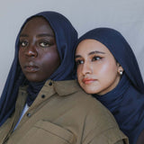 VELA modal hijabs in Midnight Navy, a wardrobe anchor for polished, effortless styling.