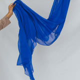 Sapphire Blue Silk Chiffon
