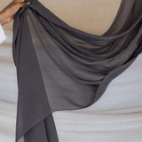 graphite crepe chiffon