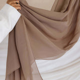 honey beige crepe chiffon