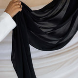 black crepe chiffon