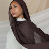 dark chocolate crepe chiffon