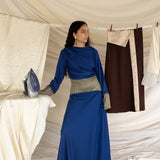 Saya Cinched Dress Royal Blue