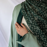 two-tone green abaya