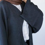 grey curve abaya