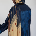 Patterned hijab designed with a motif that honors textile history from Sweida.