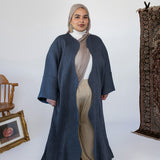 grey curve abaya