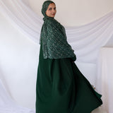 two-tone green abaya