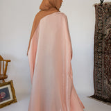 metallic pink abaya