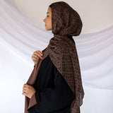 two-tone black/tan Abaya