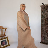 tan curve abaya