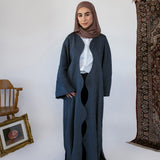 grey curve abaya