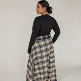 Mixed Plaid Skirt