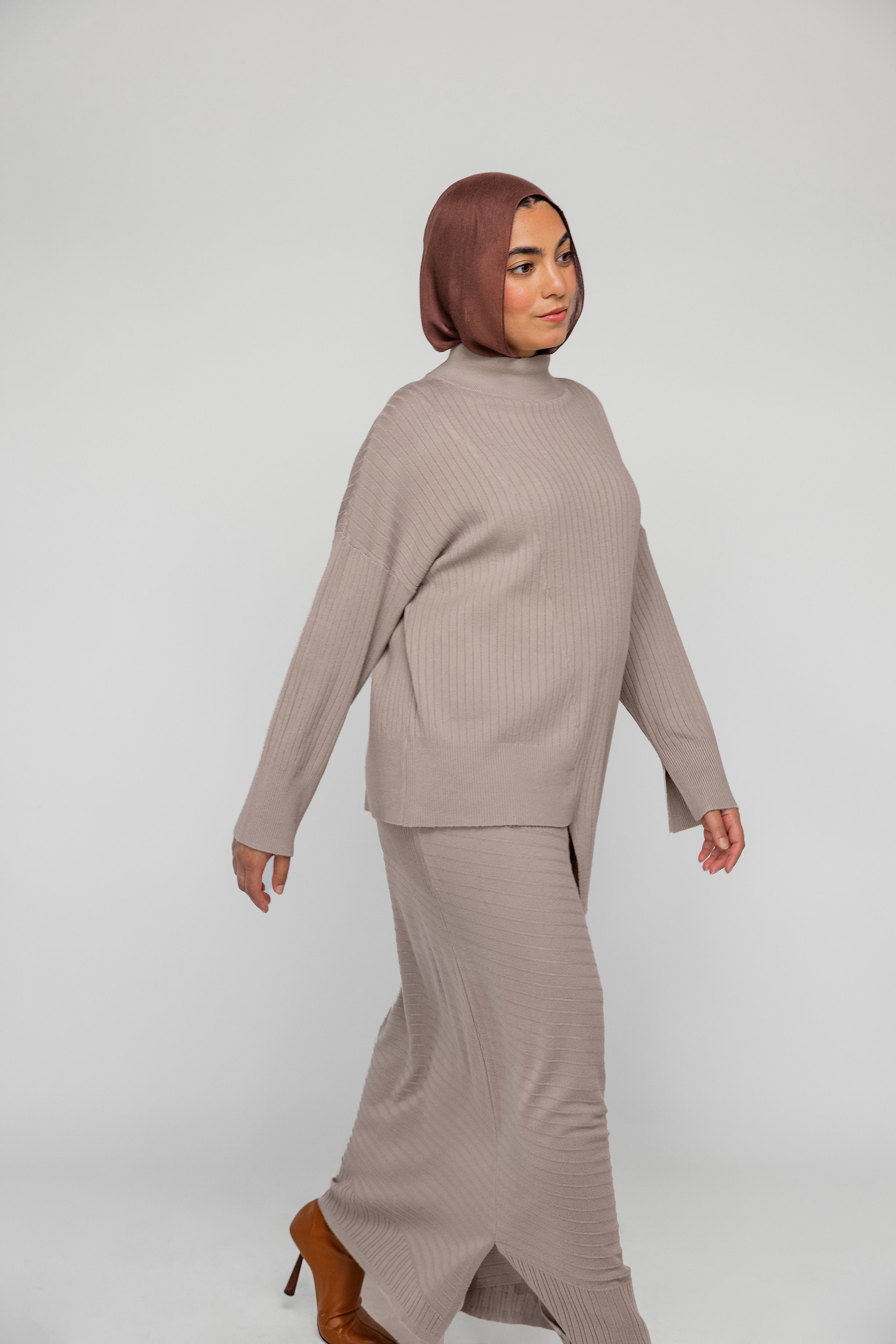 Mixed Rib Skirt