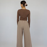 Pleated Self Contrast Pant