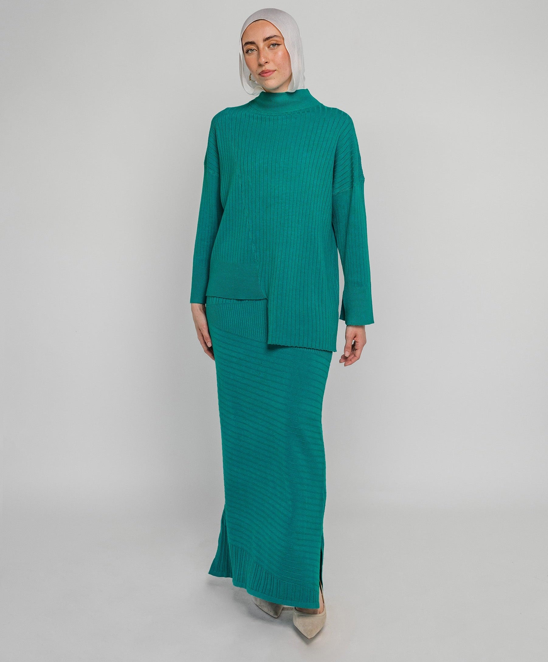 Mixed Rib Skirt