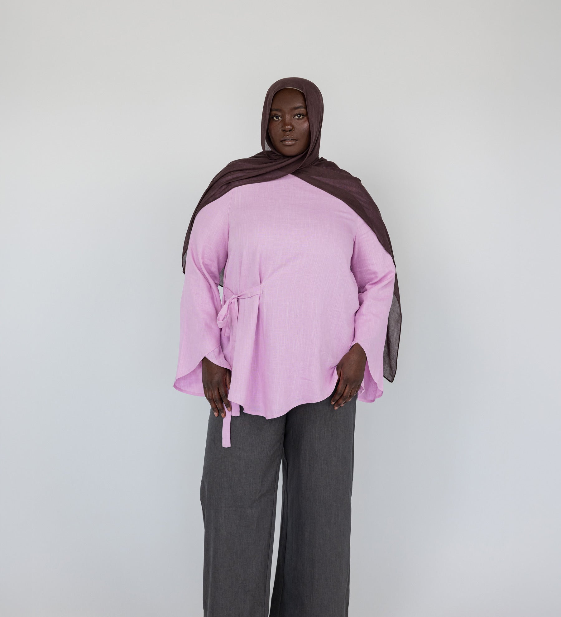 Tie Front Top Lilac
