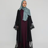 Black Lace Abaya