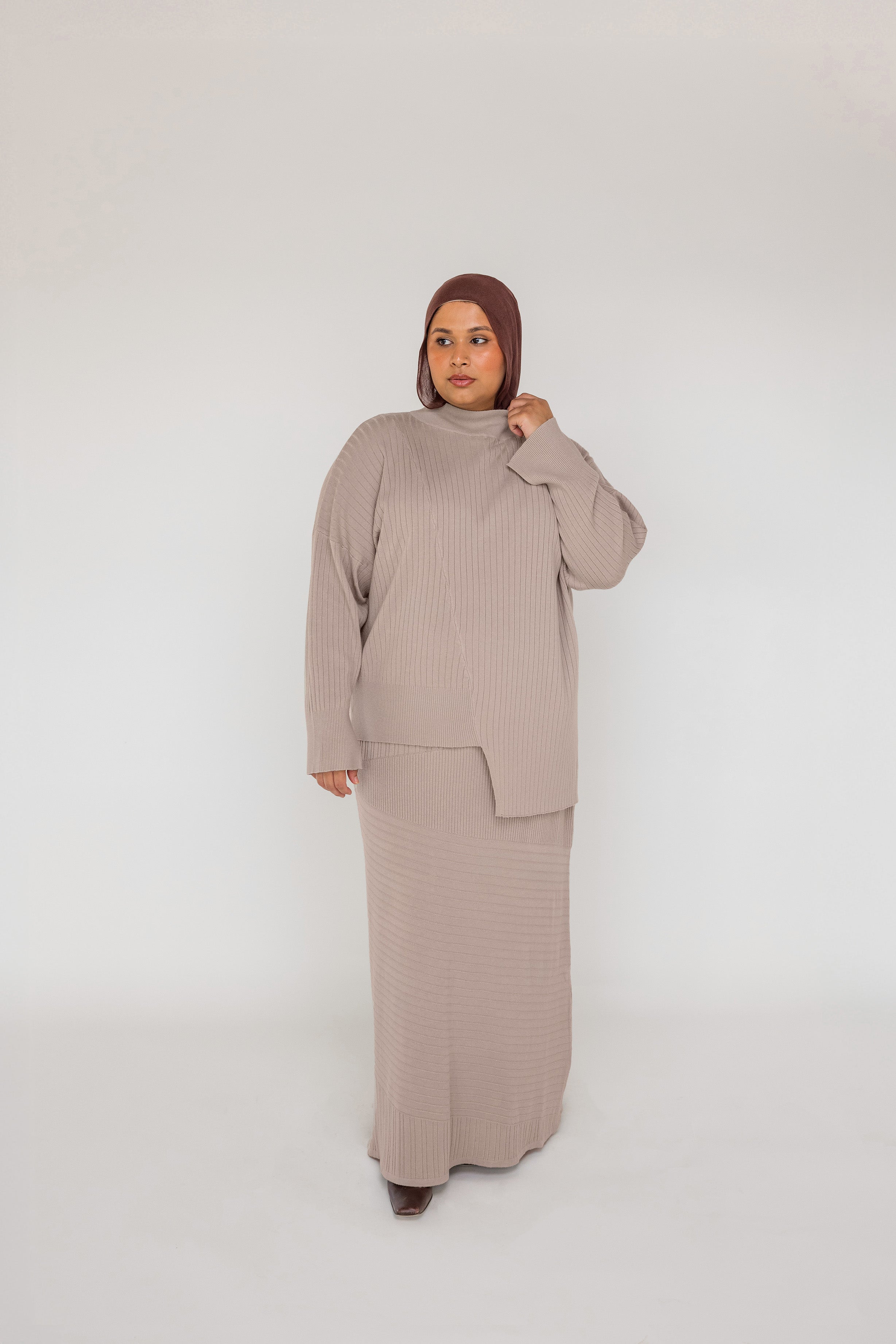 Mixed Rib Pullover – Ribbed Knit Pullover & Oversized Sweater – Vela