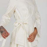Textured Tie Front Top