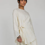Textured Tie Front Top